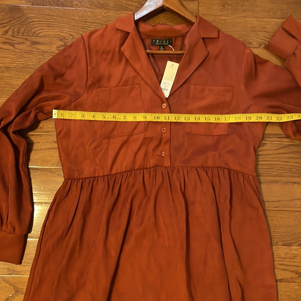 Francesca's Collections Rust Dress - Picture 3 of 8
